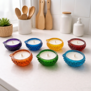 Prism Crystal Diya Set (Set of 7)