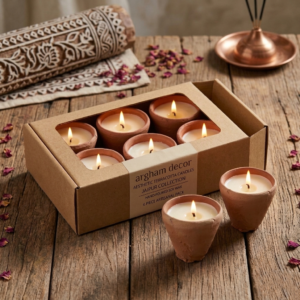 Terracotta Sakora Candles Set of 6