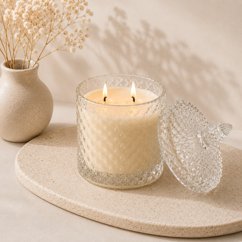 Luxury Ocean Aqua Fresh Scented Candle | ArghamDecor