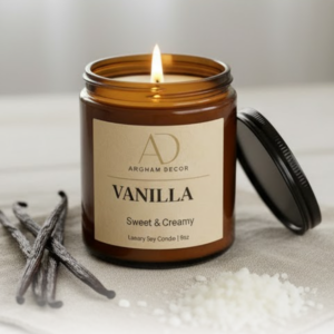 Vanilla Candle – Delightful Luxury Aroma | argham decor