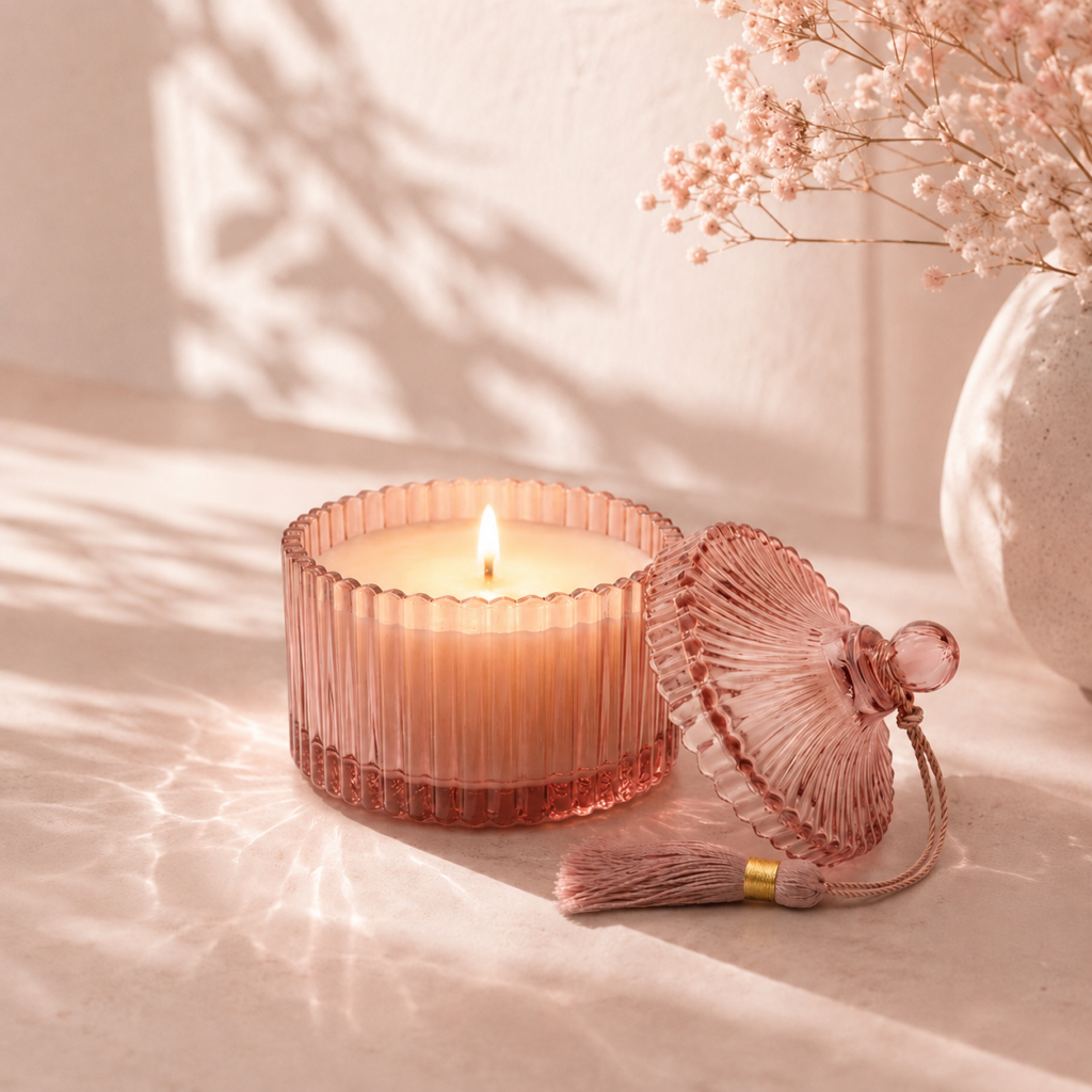 Mini Rose Soy Wax Candle – Beautiful Luxury Aroma