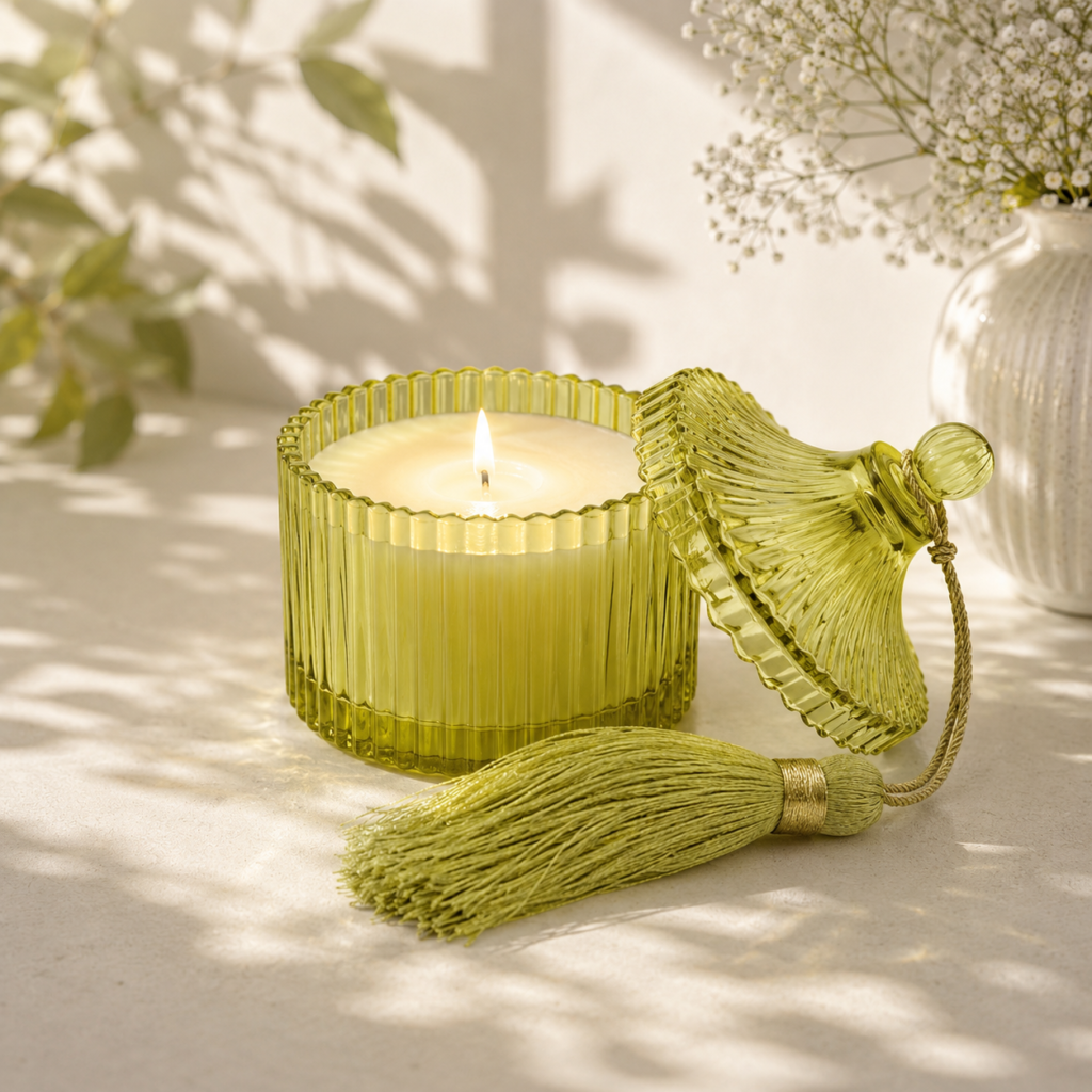 Mini Lemongrass Soy Wax Candle – Refreshing Luxury Aroma
