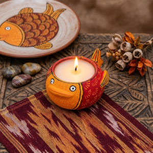  Handcrafted Terracotta Fish Scented Candle 
