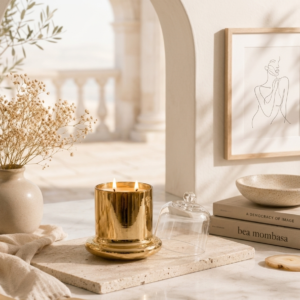 Gold Mercury Jar Soy Wax Scented Candle