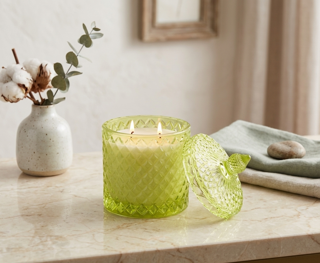 Luxury Lemongrass Scented Candle – Soy Wax Candle | Argham Decor