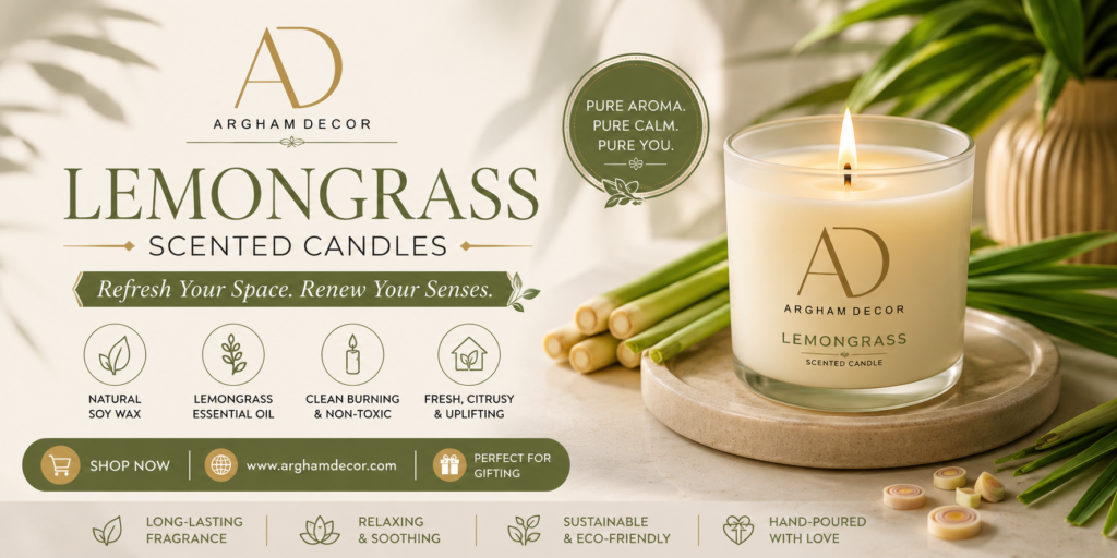 Lemongrass Scented Candles-Arghamdecor