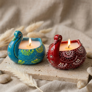Hand-Made Swan Terracotta Soy Wax Scented Candle