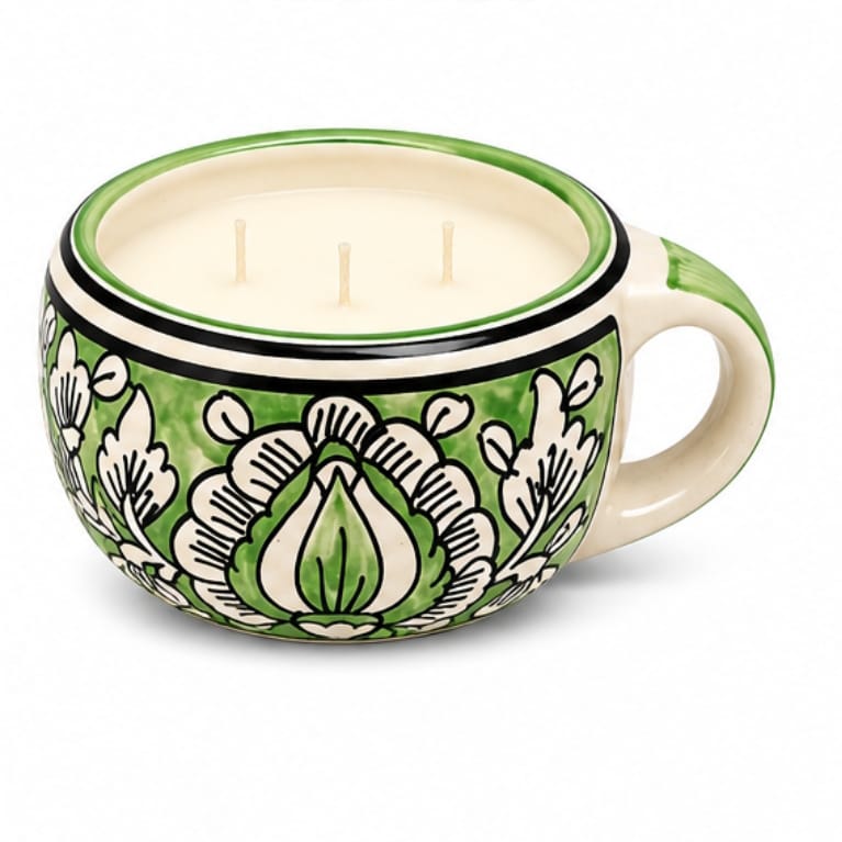 green-and-white-ceramic-3-wick-candle