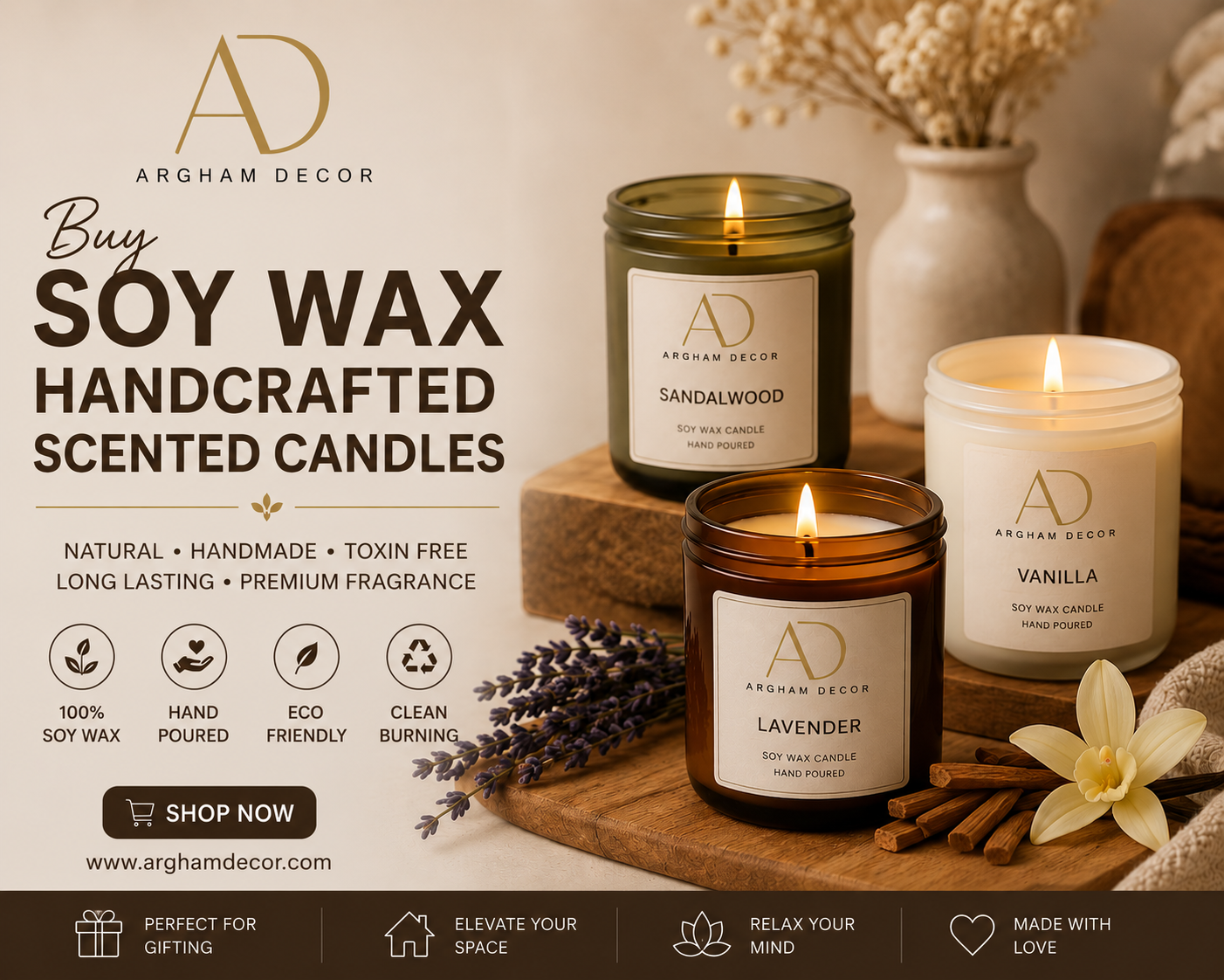 Buy Soy Wax Handcrafted Scented Candles