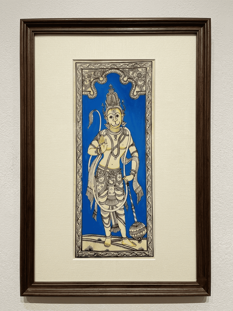 Handcrafted Hanuman Pattachitra Painting | Argham Decor