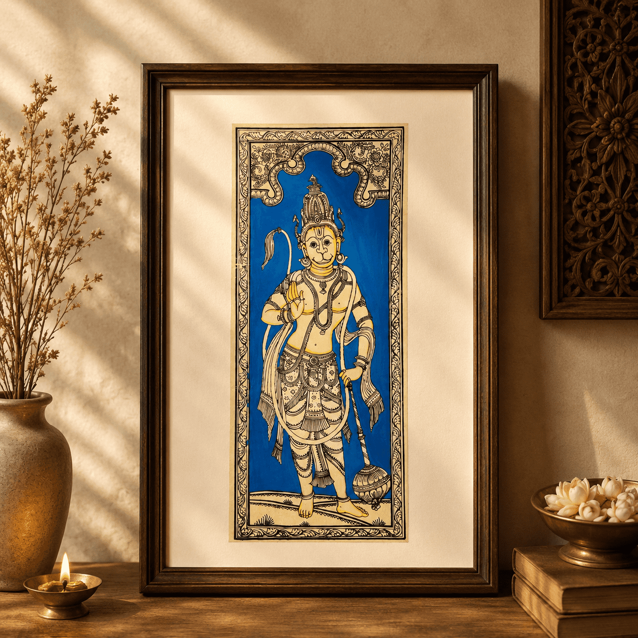 Hanuman Pattachitra Painting – Powerful Sacred Masterpiece